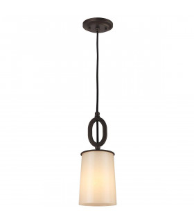 Lampada a sospensione Huntley, bronzo scuro e vetro sinterizzato, 3 lampadine