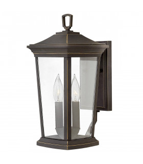 Applique per esterno Bromlay, 38,8 cm, bronzo lucidato a olio, 2 luci