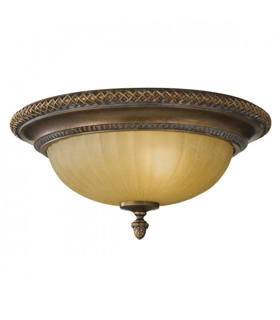 Kelham Anhänger, vergoldete Bronze und Scavo Glas, 4 Glühbirnen