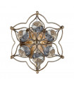 plafonnier ventilateur vintage 2 ampoules e27 max 60w brun patiné