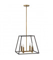plafonnier ventilateur vintage 2 ampoules e27 max 60w brun patiné