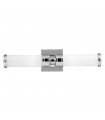 Applique Payne, chrome poli et verre opale, 1 ampoule