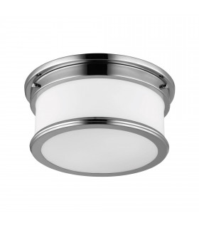 Applique Payne, chrome poli et verre opale, 1 ampoule