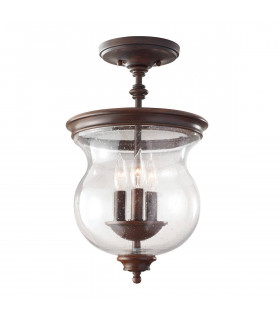 Colgante Pickering Lane, bronce y vidrio, 1 bombilla