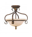 plafonnier ventilateur vintage 2 ampoules e27 max 60w brun patiné