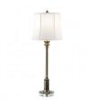 Lampe de buffet Stateroom, nickel antique, avec abat-jour