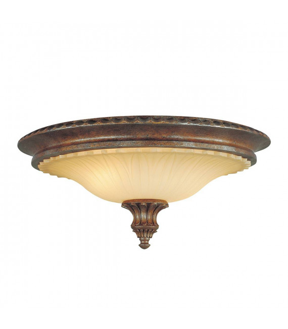 plafonnier ventilateur vintage 2 ampoules e27 max 60w brun patiné