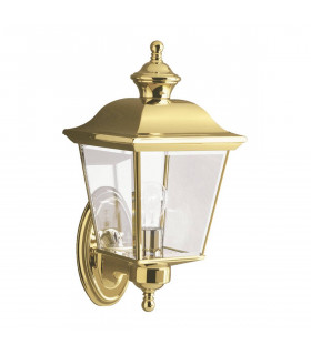 Applique per esterno Bay Shore, ottone lucido, vetro