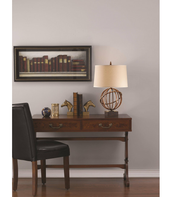 Lampe Silvershore, nickel poli, avec abat-jour