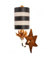 plafonnier ventilateur vintage 2 ampoules e27 max 60w brun patiné