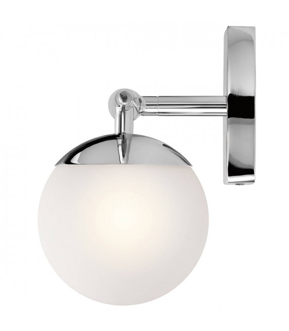 Lampada da parete Jasper, cromo lucido, vetro opale, 3 LED