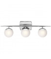 Applique Jasper, chrome poli, verre opale, 3 LED