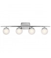 Applique Jasper, chrome poli, verre opale, 4 LED
