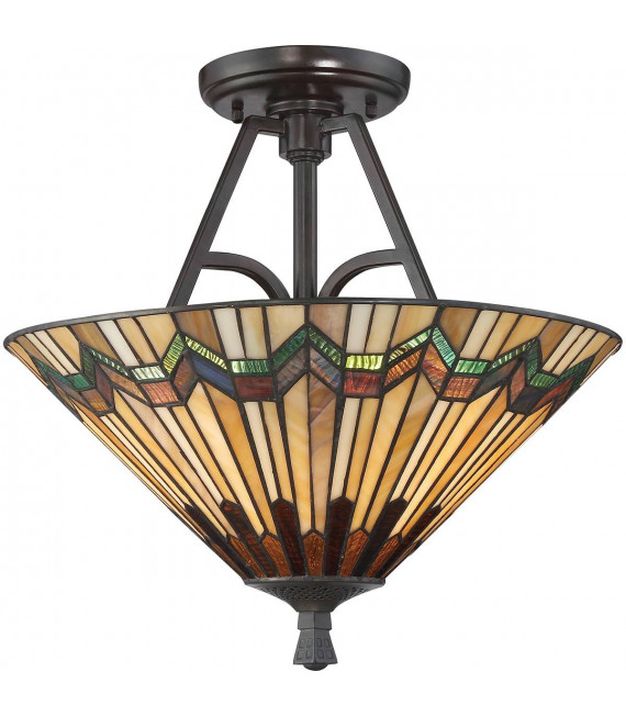plafonnier ventilateur vintage 2 ampoules e27 max 60w brun patiné
