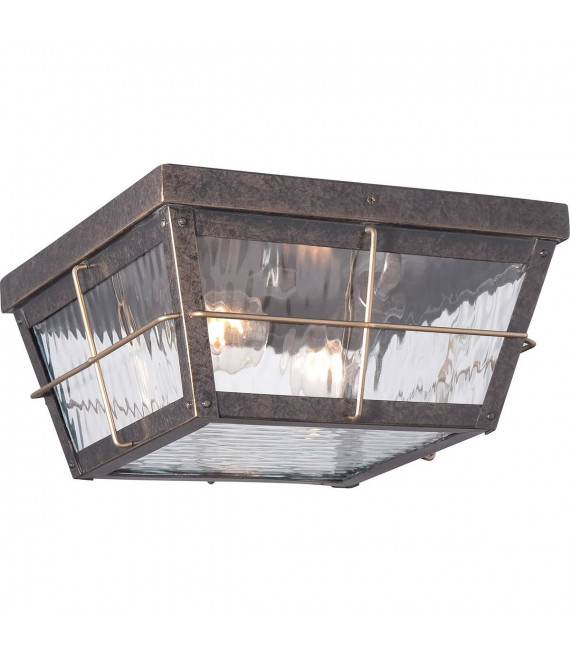 plafonnier ventilateur vintage 2 ampoules e27 max 60w brun patiné
