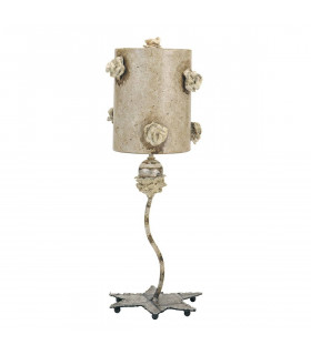 Lampada frammento, argento, con paralume