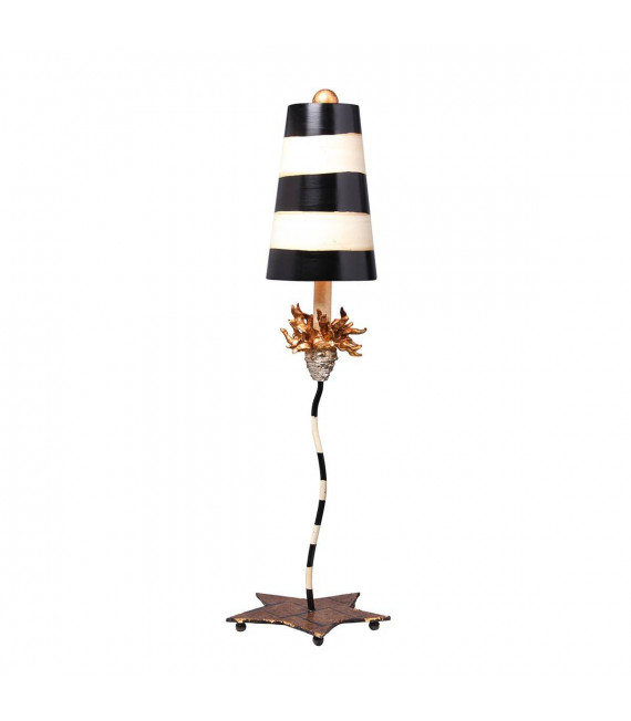 La Fleur Stehlampe, schwarz und kittig