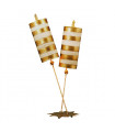 plafonnier ventilateur vintage 2 ampoules e27 max 60w brun patiné