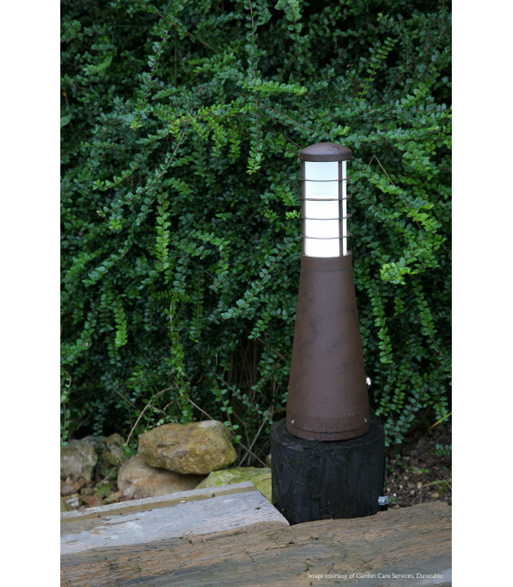 Borne Bronze19, vert de gris, Led
