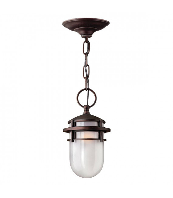 Lámpara colgante Amelia, cromo y vidrio, 32 cm.