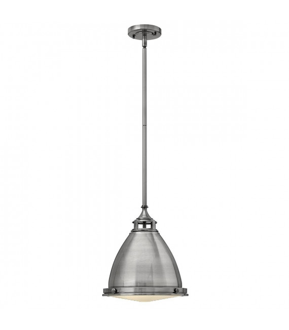 Lampada a sospensione Amelia, zinco e vetro, 32 cm