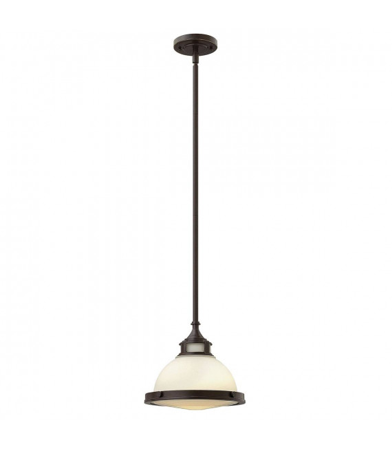 Amelia Pendelleuchte, Rosskastanienbronze und Glas, 32 cm