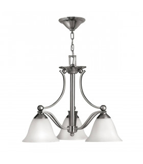 Bolla Wandleuchte, gebürstetes Nickel und Glas, 1 Glühbirne