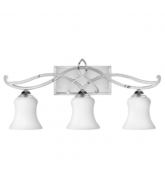 Aplique Brooke, cromo pulido y cristal opal, 1 bombilla