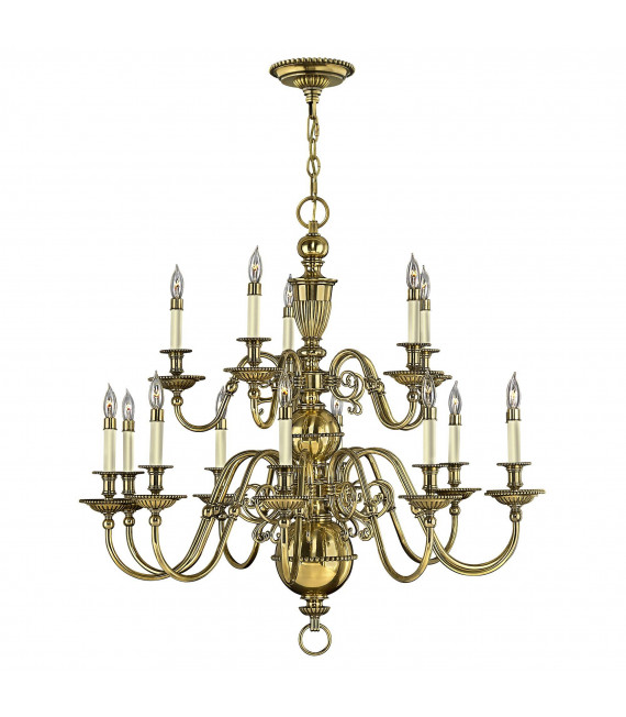Lampada a sospensione Cambridge, ottone, 6 lampadine