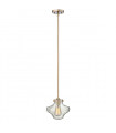 plafonnier ventilateur vintage 2 ampoules e27 max 60w brun patiné