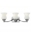 Applique Constance, chrome poli et verre opale, 1 ampoule