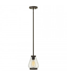 Lampada a sospensione Finley, cromata e vetro
