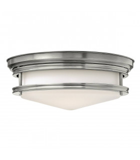 Lampada a sospensione Dakota, nichel antico e vetro, 3 lampadine