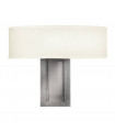 Applique Hampton, nickel antique et acrylique, abat-jour blanc cassé, 1 ampoule
