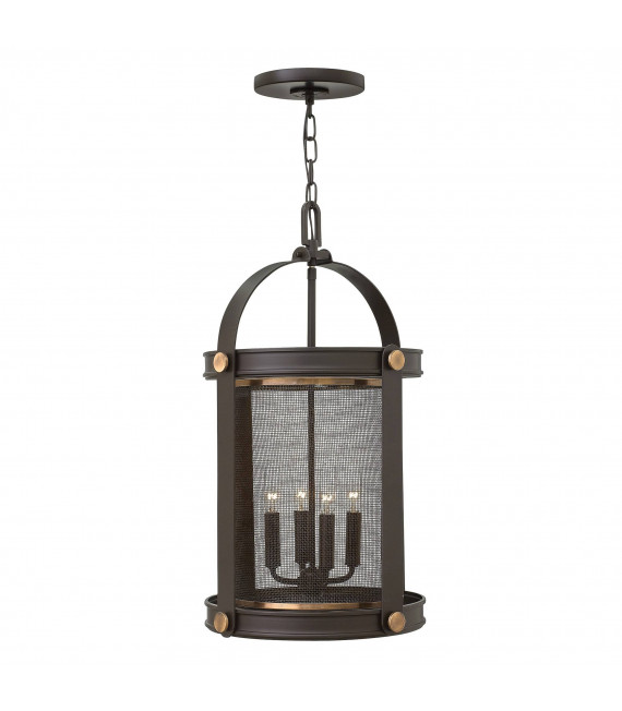 Lampada a sospensione Holden, zinco antico, 4 lampadine