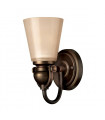 Suspension Mayflower, bronze vieilli et verre, 3 ampoules