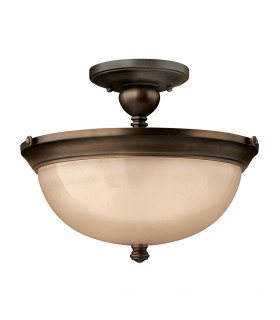 Mayflower Pendelleuchte, aus Bronze und Glas, 3 Glühbirnen