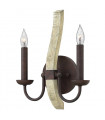plafonnier ventilateur vintage 2 ampoules e27 max 60w brun patiné