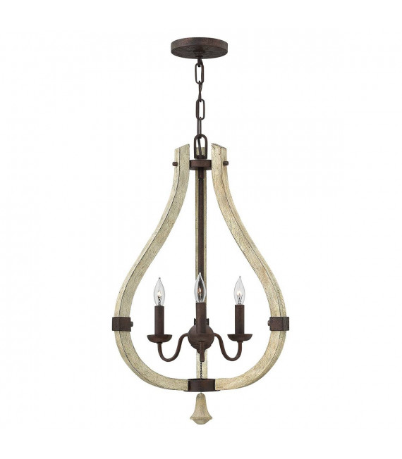 Mittelfeld Wandleuchte, Eisen und Holz, 2 Glühbirnen