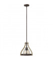 Suspension Middlefield, fer et bois, 3 ampoules
