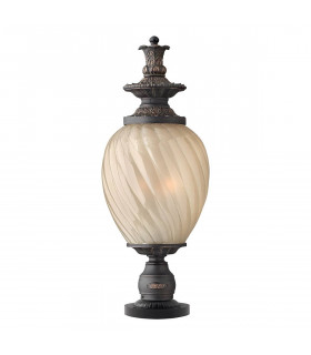 Bolardo Manhattan, bronce aceitado y vidrio