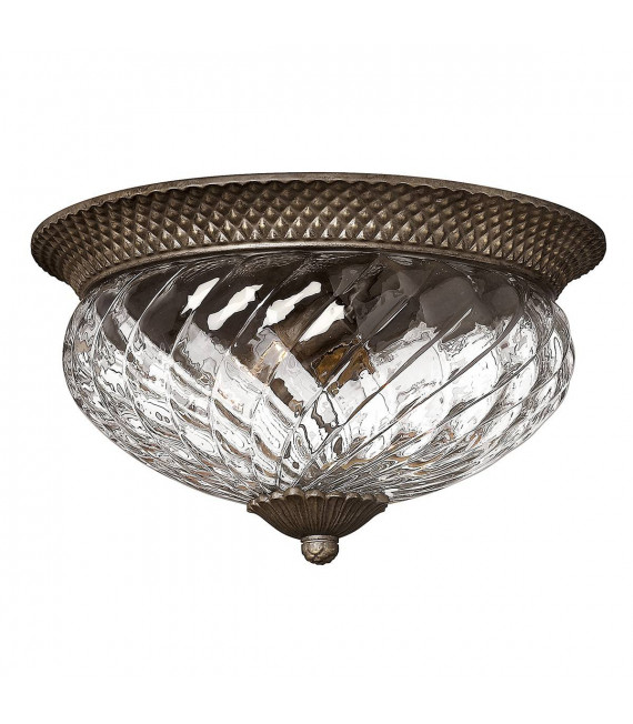 plafonnier ventilateur vintage 2 ampoules e27 max 60w brun patiné