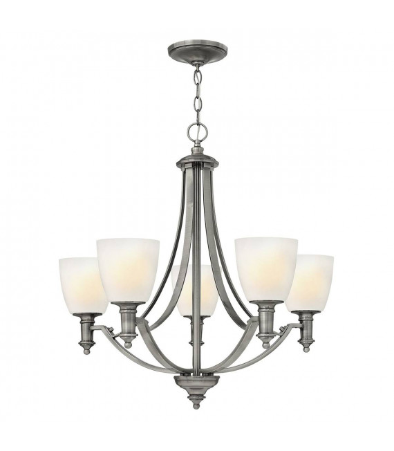 Lampada a sospensione Truman, nichel antico, 3 lampadine