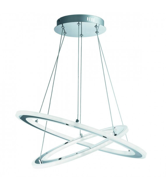 Plafón 2 LED Solexa en cromo y acrílico