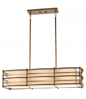 plafonnier ventilateur vintage 2 ampoules e27 max 60w brun patiné