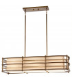 plafonnier ventilateur vintage 2 ampoules e27 max 60w brun patiné