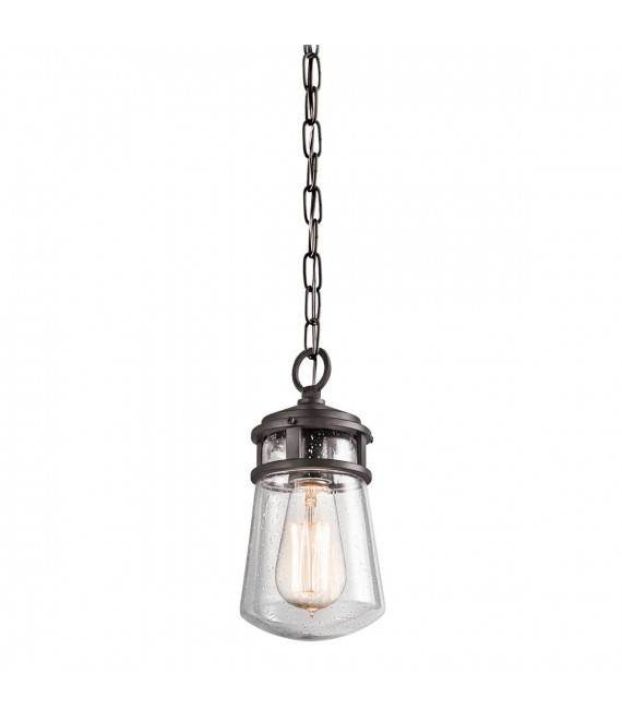 Suspension Halleron, bronze et verre