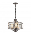 plafonnier ventilateur vintage 2 ampoules e27 max 60w brun patiné