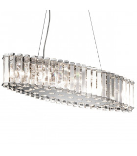 Lampada a sospensione Crystal Skye, 8 lampadine