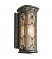 Applique Franceasi, bronze antique et verre ambre, grande